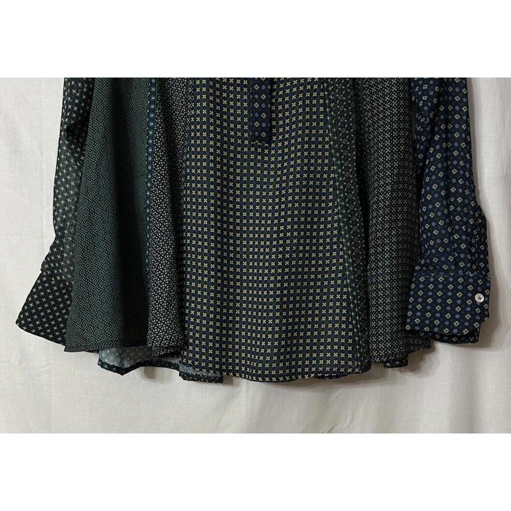 NWT Gretchen Scott Long Sleeve Half Button Polyester Top Blouse Shirt Size M - Picture 4 of 13